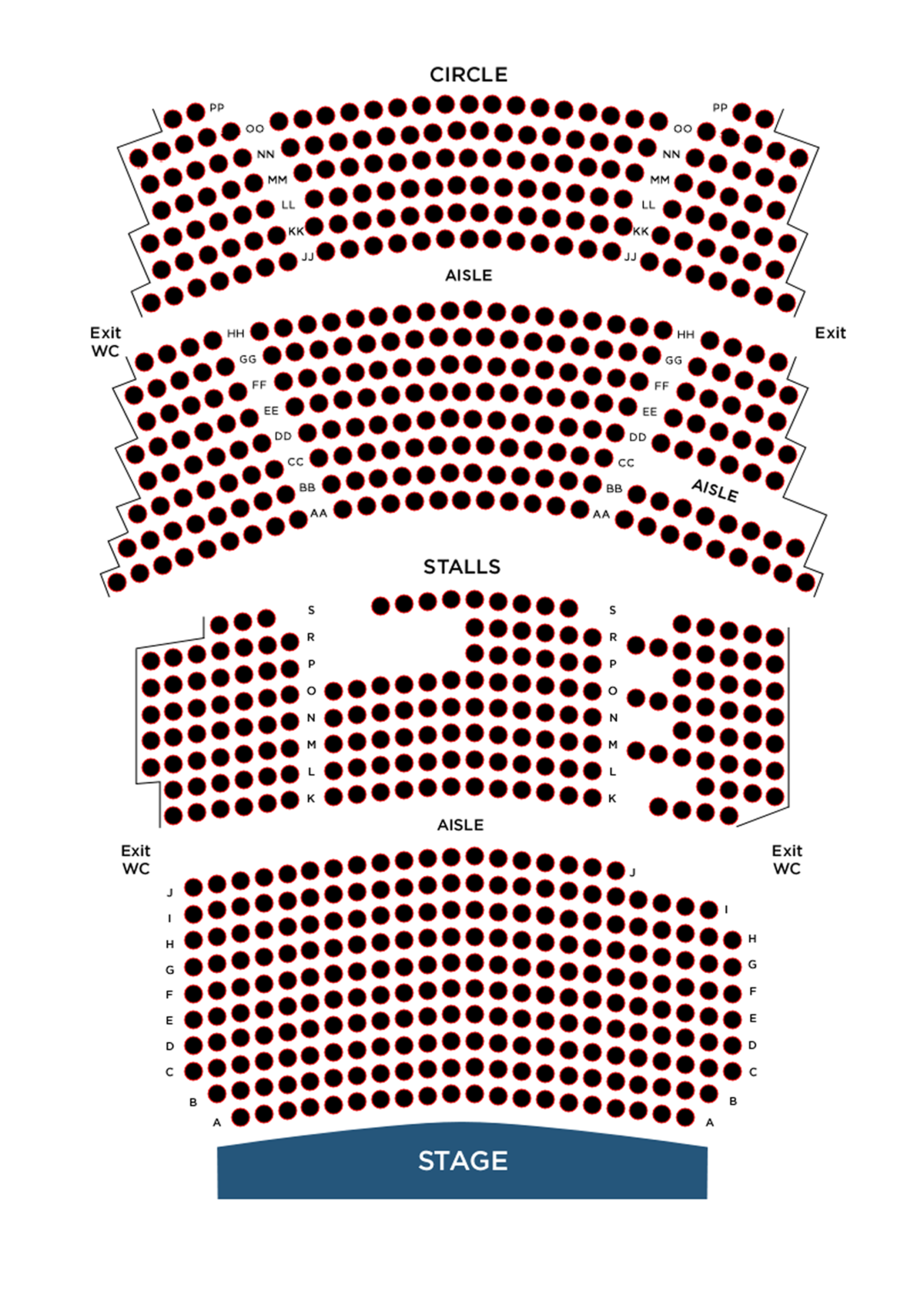 Seating Plan Marina Theatre